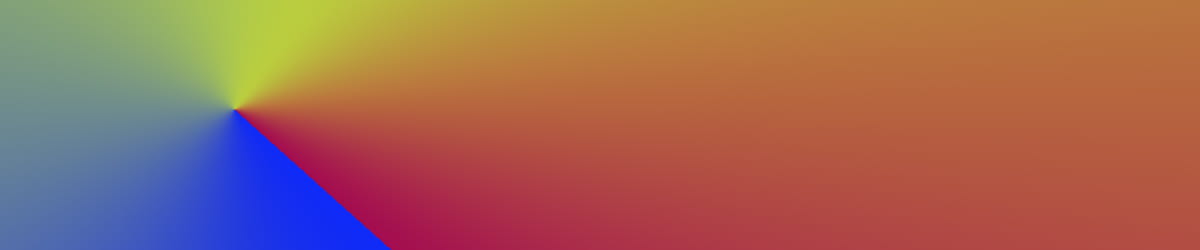 Blue gradient fading into yellow and red along a diagonal line