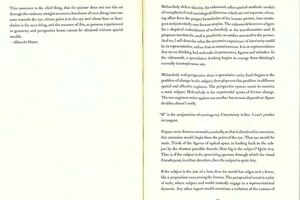 Interior of book with text.