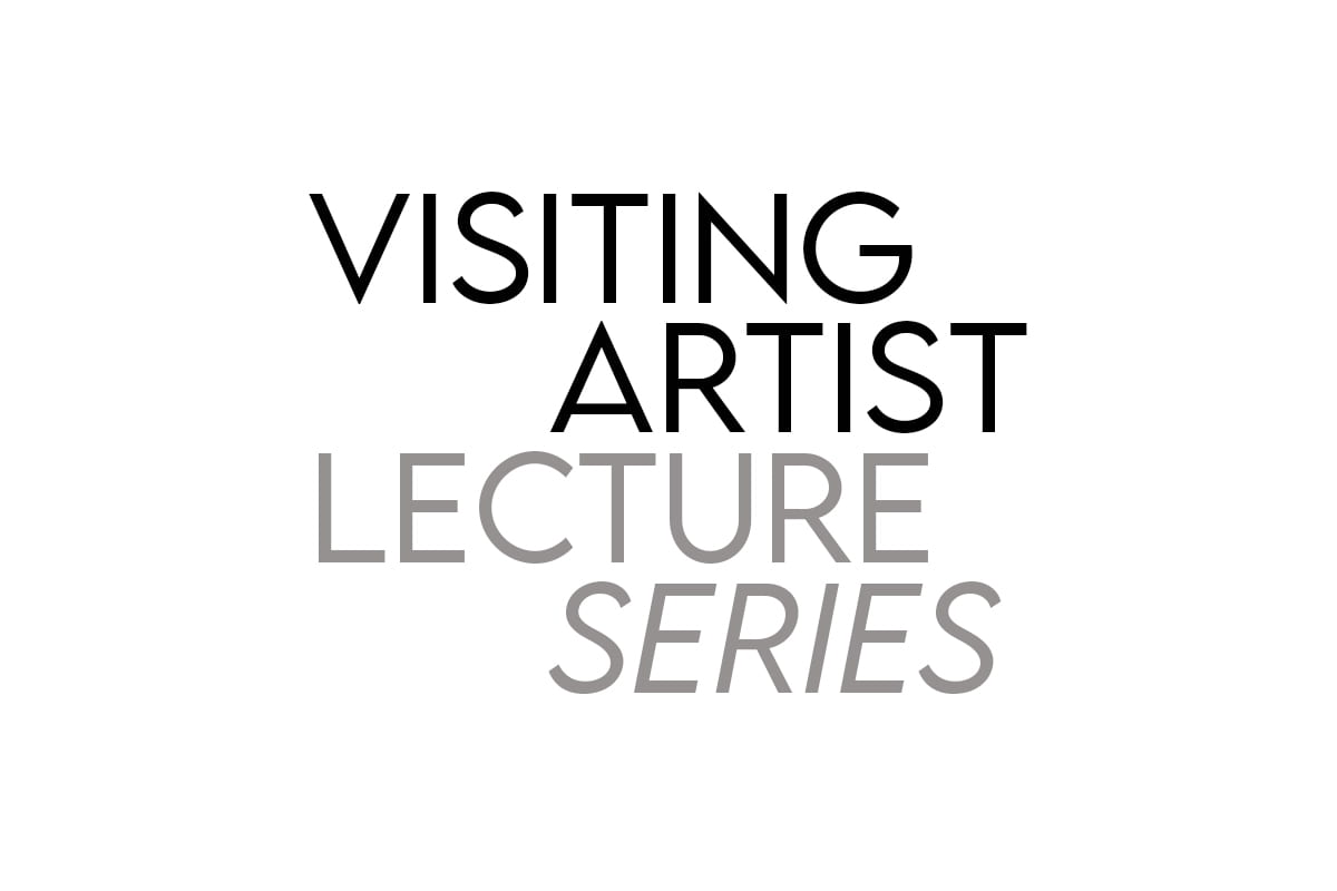 Black and gray text reading "Visiting Artist Lecture Series."
